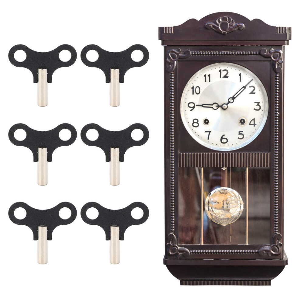 Vintage Clock Repair 6PCS Steel Winding Keys for Antique Clocks