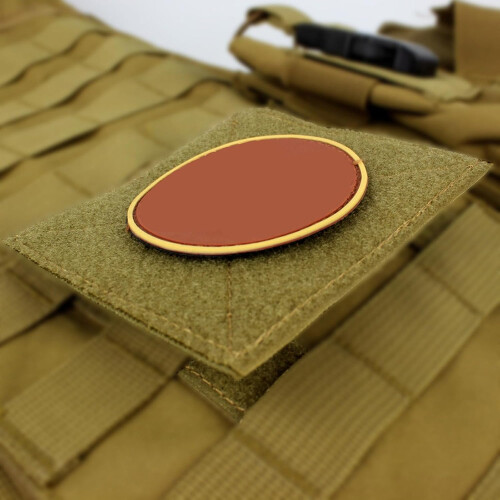 Hook and Loop Tacticals Molle Panel for Patches Display Board 10.5x10.5cm Mud Color with Molle Strips 2