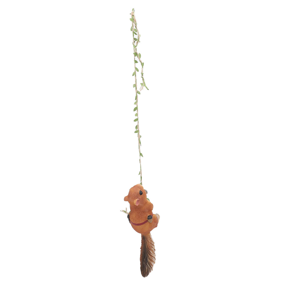 Lifelike Squirrel Garden Statue Resin Outdoor Decor 20cm Cute Yard Art