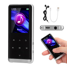 Mini Bluetooth MP3 Player 16GB Zinc Alloy Touch Screen FM Radio Recorder