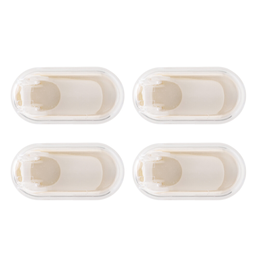 4pcs Wall Mount Toothbrush Case Clear Self Adhesive Bathroom & Travel Cover