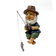Resin Mini-Gnom-Statue für den Garten, UV-beständig, 9,8x7x4cm