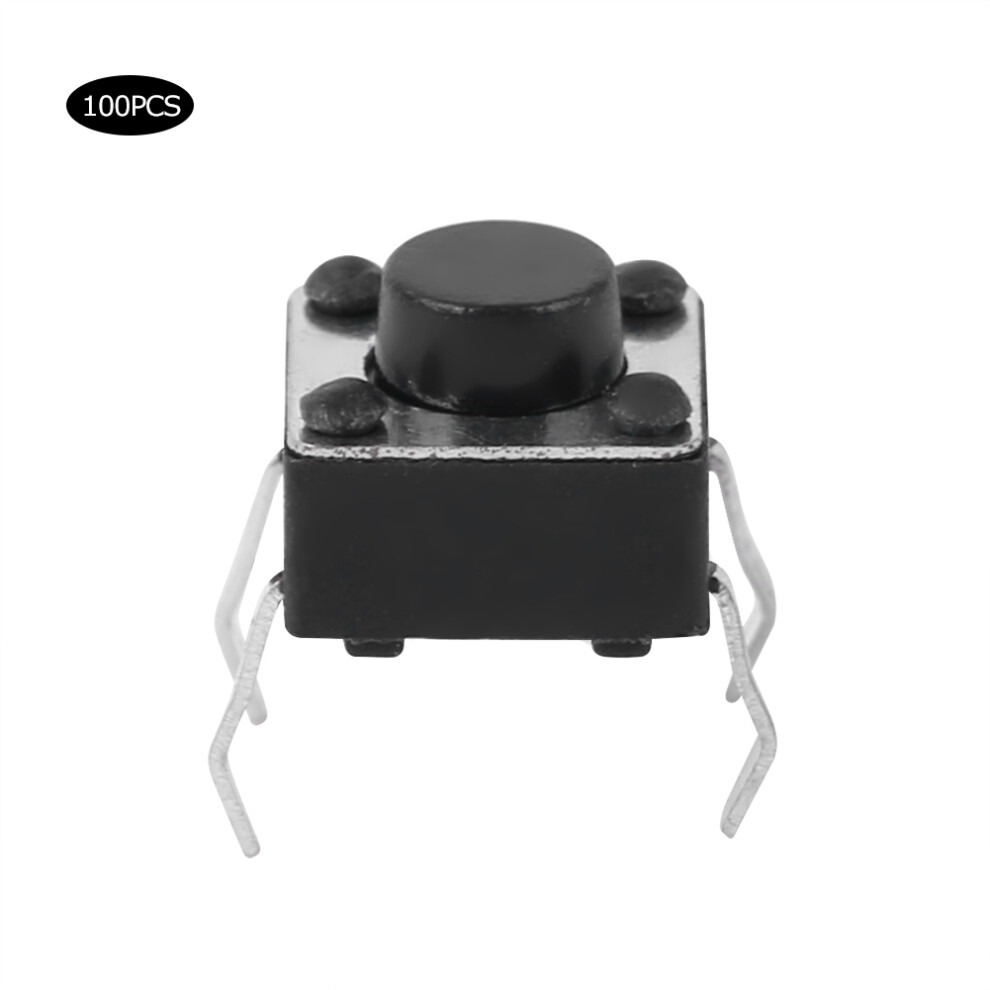 100Pcs Mini Tactile Push Button Switch 6X6x4.3mm 12V 50Ma 9341346973346