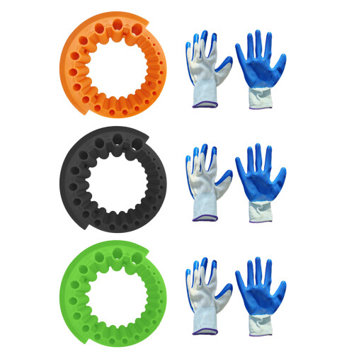 20 Hole Drill Bit Sharpener and Gloves Set for Enhances-Green 1