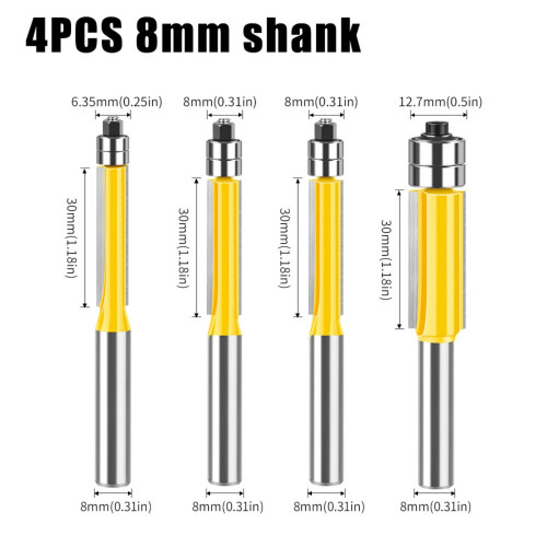 High Performances 45# Steele Woodworking Milling-4 piece set 2