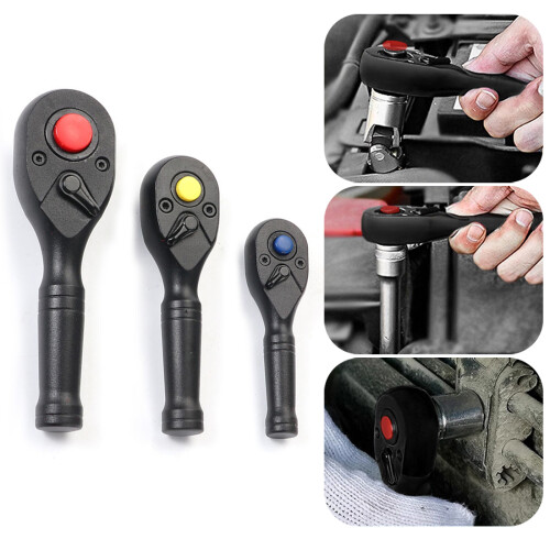 3 Piece Small Ratchet Wrench Set 72 Teeth Quick Release Tool for 1
