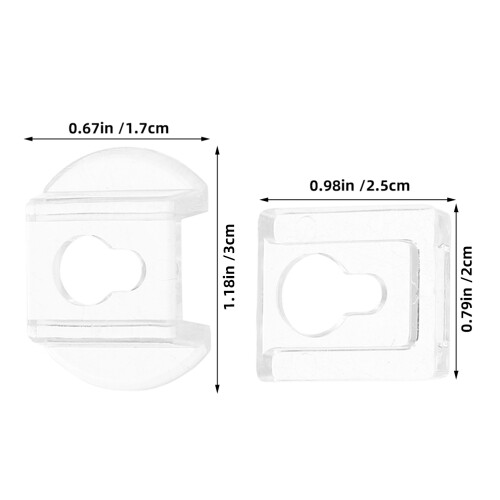 20pcs Clear Acrylic Picture Frame Hangers Wall Mounting Clips 2
