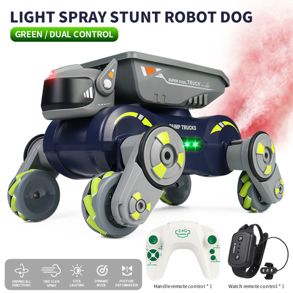 Remote Control Spray Car with 360 Spin, 1200mAh Battery, Green-image-OPC-PKCQMW8-NEW