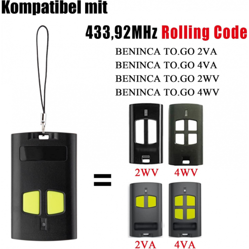 τηλεχειριστήρια χειρός 433MHz συμβατά με Beninca 2