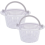 Swimming Pool Skimmer Replacement Basket with Handle 2 Pack - Above Ground Pool Thru-Wall Skimmer 1