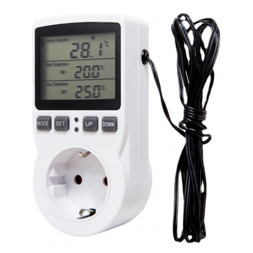 Digital Temperature Controller Power Socket Outlet EU Plug Thermostat With Timer Switch Sensor Probe Heating Cooling Edition