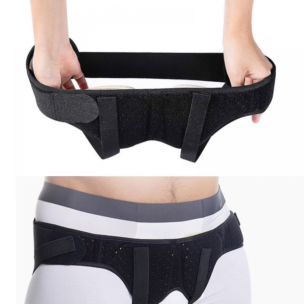 Inguinal Hernia Support Belt Double Groin Hernia Pain Relief Truss Brace For Men