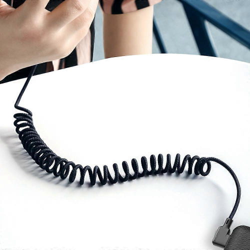 MCDODO 1.8M Spring Coiled Elbow Shape Typc-C USB Data Sync Charger Cable Compatible with Samsung Huawei Xiaomi 1
