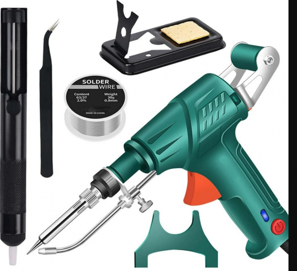 Ayyecoeeye Lot de 5 outils de soudage laser industriels chauffés à l' intérieur, 110 V, livré avec 4 rouleaux de fil métallique de rechange (vert, chaleur externe