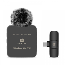 Microphone cravate sans fil PULUZ pour téléphone Type-C, récepteur Type-C