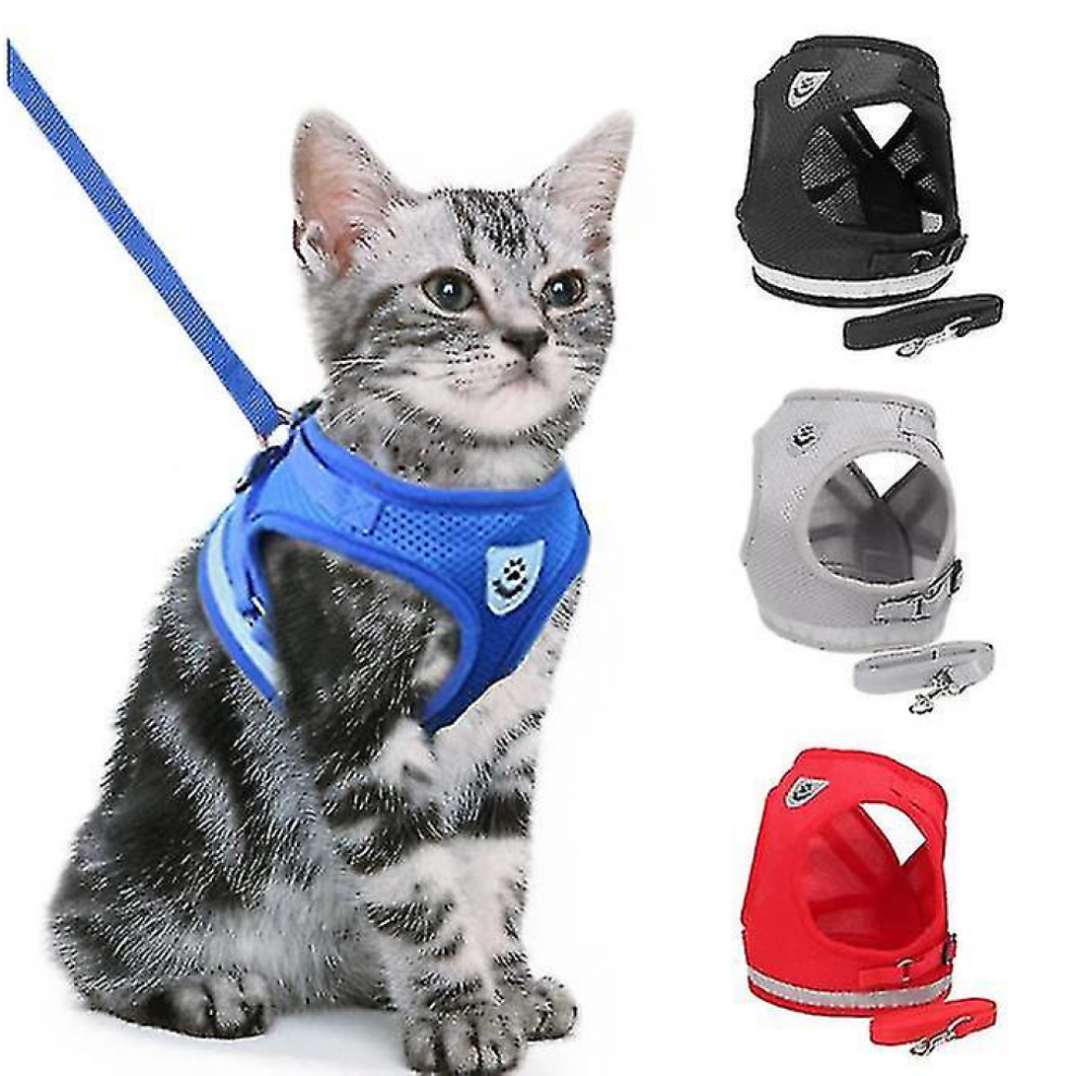 (Blue-XS)Cat Harness, Cat Harness Escape Proof