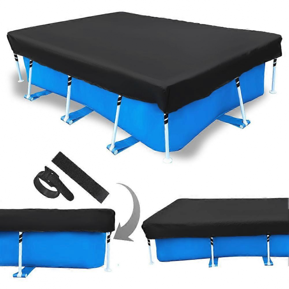 400 X 211 Rectangular Frame Above Ground Swimming Pool Cover Cover Heavy Duty Protector Cover with Strong Tear Resistant Fade Resistant-image-OPC-PKCQ99V-NEW