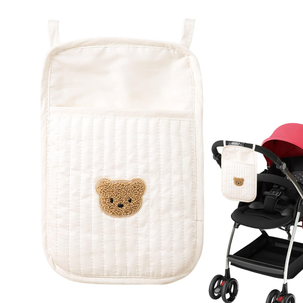 Bedside Storage Hanging Bag - Crib Organizer and Diaper Storage for Bassinet, Adjustable Pocket Design, Cotton Material