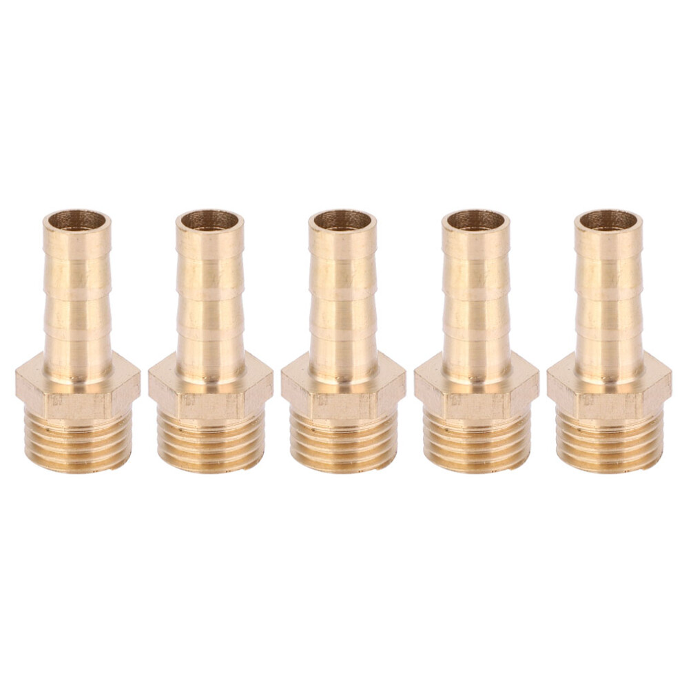 5pcs G1/4 Male Thread Barb Connector Brass Pipe