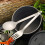 Lixada Lightweight Titanium Dinner Fork and Spoon 10