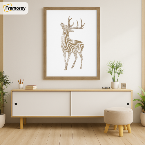 (30x40 CM) Thin Matt Oak Picture Frame / Wall Art Frames / Flat Wooden Effect Poster Frame 2