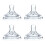 4Pcs Liquid Silicone Pacifier Wide Diameter Non 1