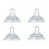 4Pcs Liquid Silicone Pacifier Wide Diameter Non 4