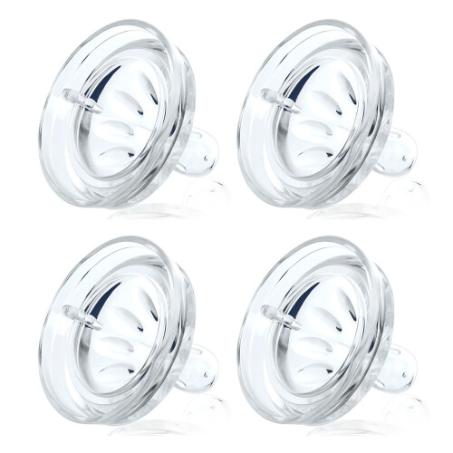 4Pcs Liquid Silicone Pacifier Wide Diameter Non 1