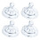 4Pcs Liquid Silicone Pacifier Wide Diameter Non 3