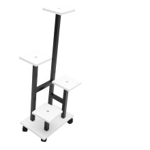 Tall Indoor Plant Stands - Adjustable Metal Flower Pot Holder Rack for Home and Garden, Multi-Tiered Design, Black