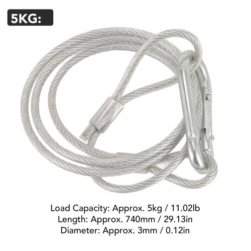 E04 Câble de sécurité pour éclairage de scène acier inoxydable 5 kg 1