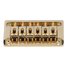 Kit de puente de latón de paso por el cuerpo para 6 cuerdas ST Gold
