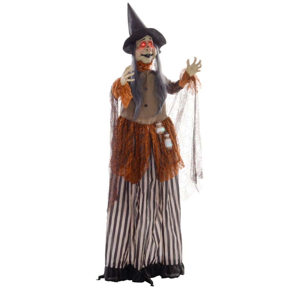 Homcom Animatronic With Sound Activated Light Up Eyes Outdoor Halloween Decoration - Image 10