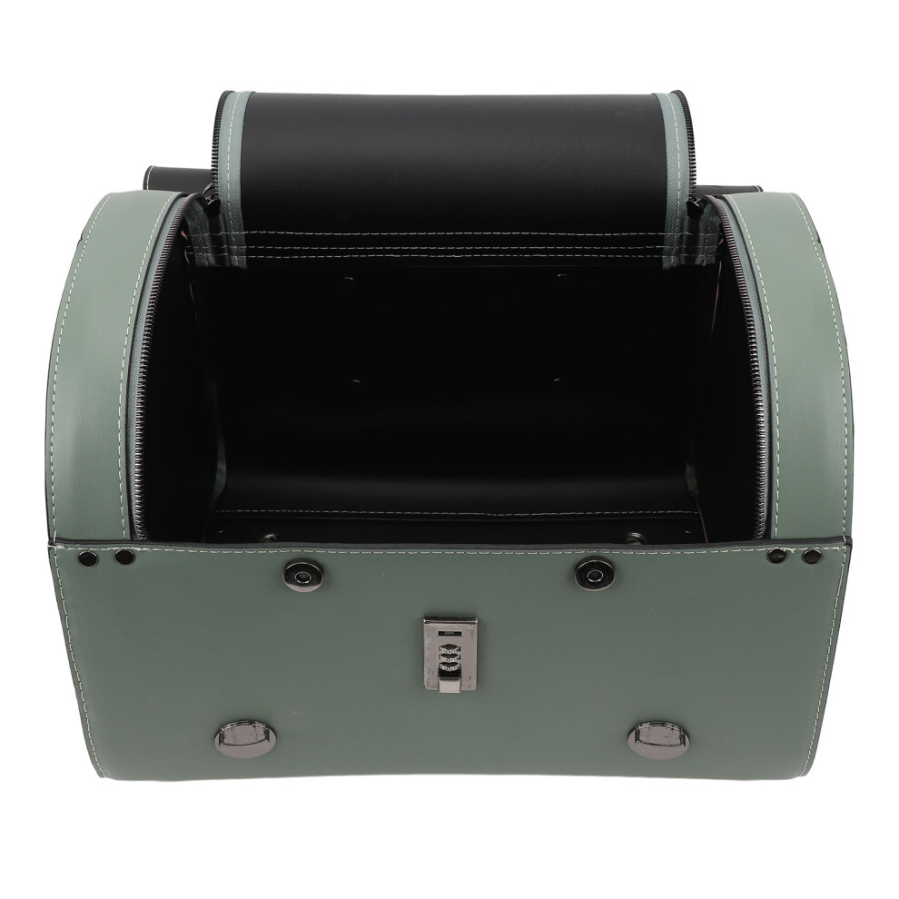 Waterproof Faux Leather Motorcycle Tail Bag 29.5L Light Green 37.5x28x28.5cm-image-OPC-PKCQZV2-NEW