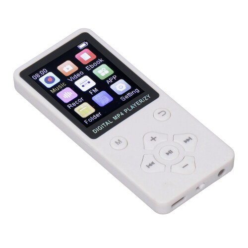 Super Slim 1,8" Farbdisplay MP3 MP4 Player 64GB Bluetooth 5.0 Weiß