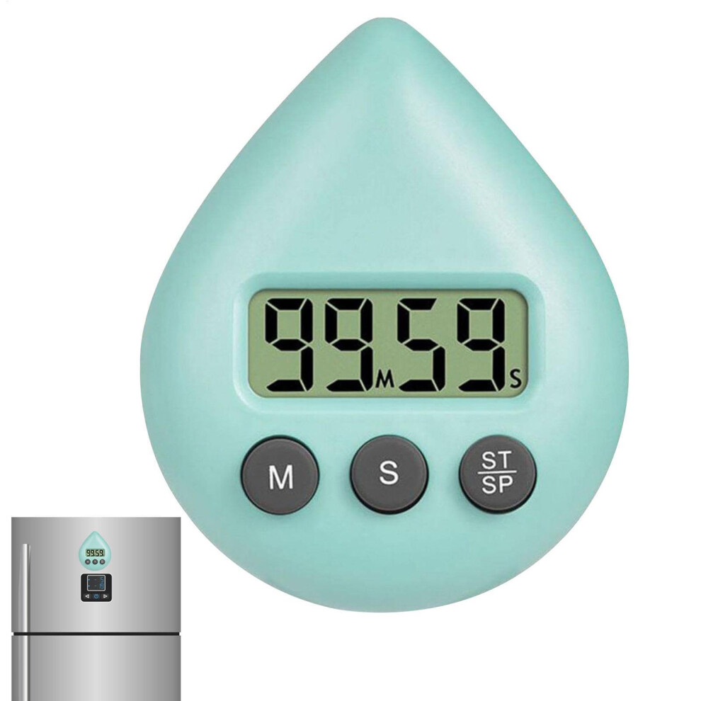Digital Shower Timer Waterproof Countdown Alarm Clock Lcd Display Energy Saving Timer For Bathroom Kitchen And School Cyan Blue 6038364178336