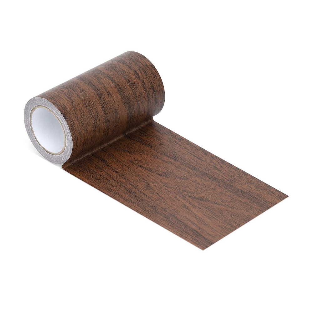 Woodgrain Duct Tape 8Cm X 4.57M Antique Oak Dark Walnut Adhesive Repair Tape For Furniture And Crafts 6038364178404