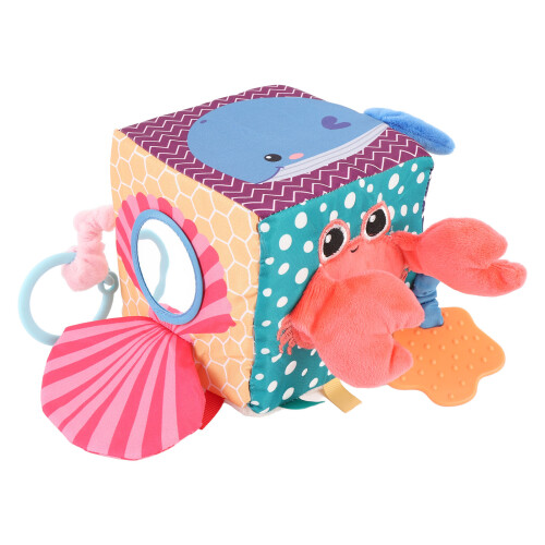 Baby Soft Cube Soothing Hand Rattle Ball Soft Rich 2
