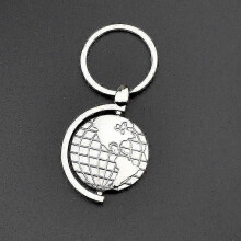 Globe Earth World Globe Keychain - Metal Lucky Charm Ideal As A Gift E.g. for The Best Friend, Mom - for Men, Women & Children