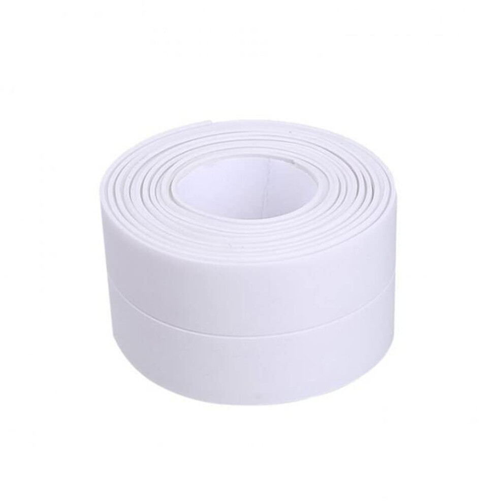 Self Adhesive Tape Sealing Strips Pvc Anti-Mold Wall Sticker For Bathroom Kitchen Sink Countertop 3.2M Pink White 6038364178657