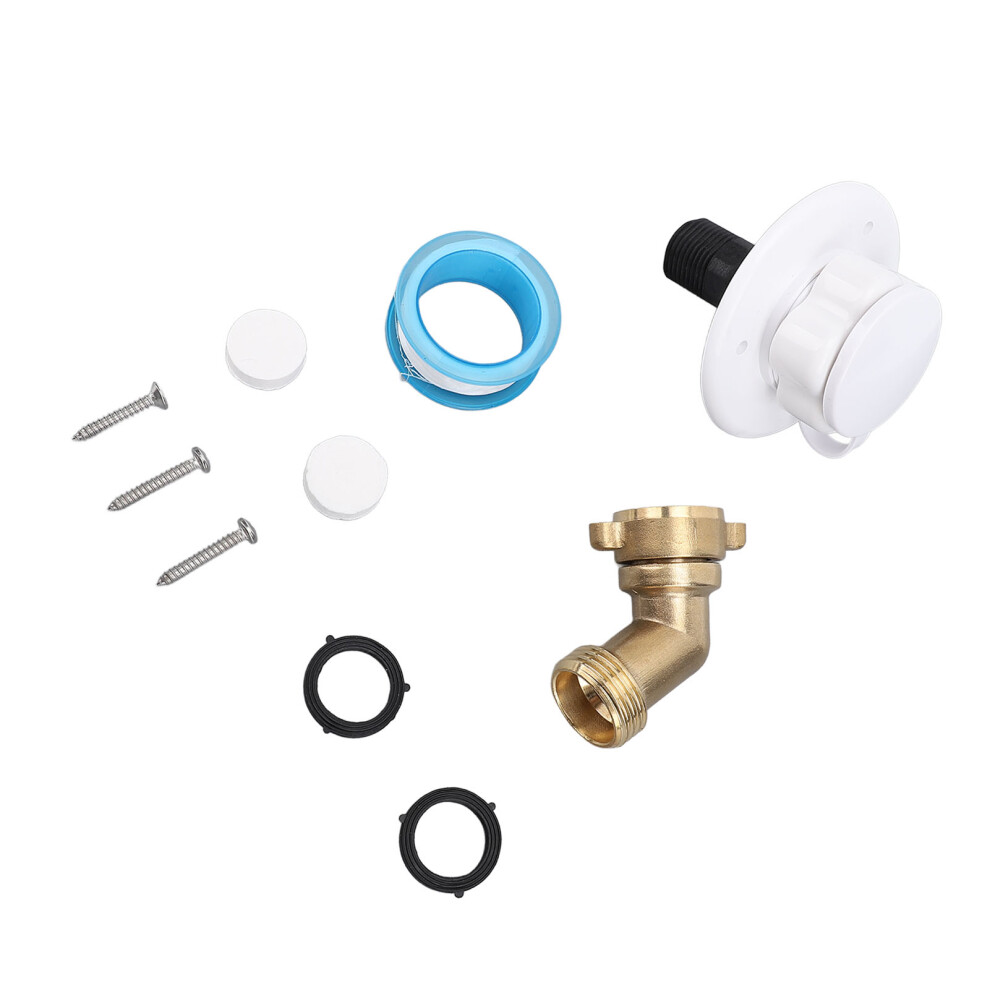 10Pcs Brass Rv Water Fill Inlet Kit With Hose Elbow & Check Valve, 45 4221347057830