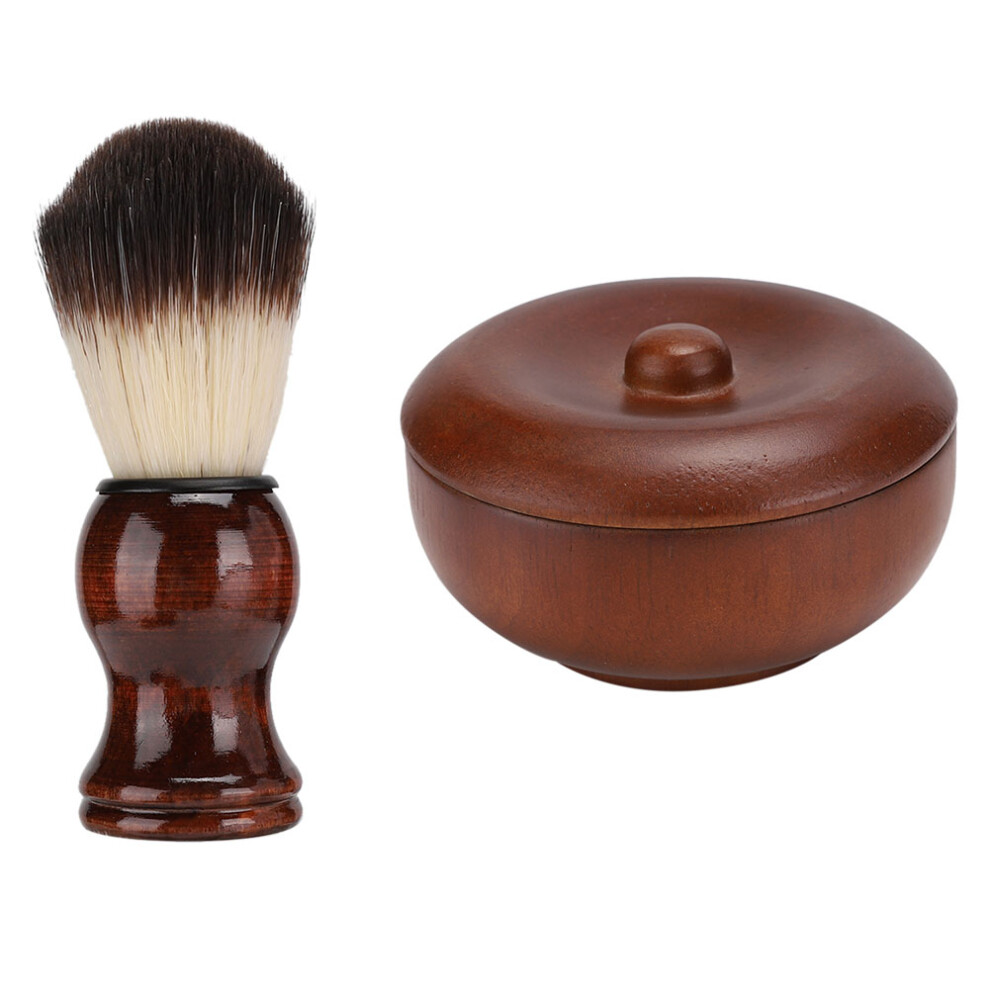 Cream Men Beard Shaving Soap Bowl Soft Hair Brush