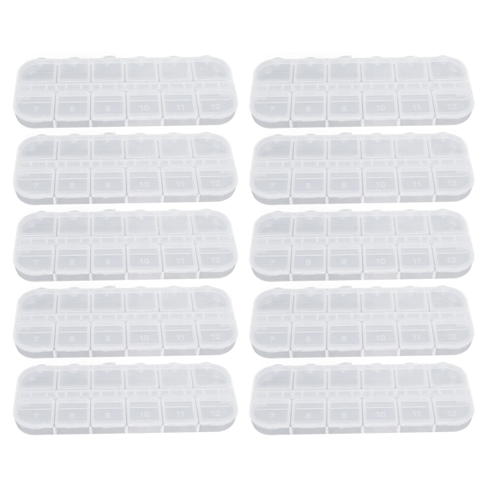 10Pcs Plastic Jewelry Box Organizer Dustproof