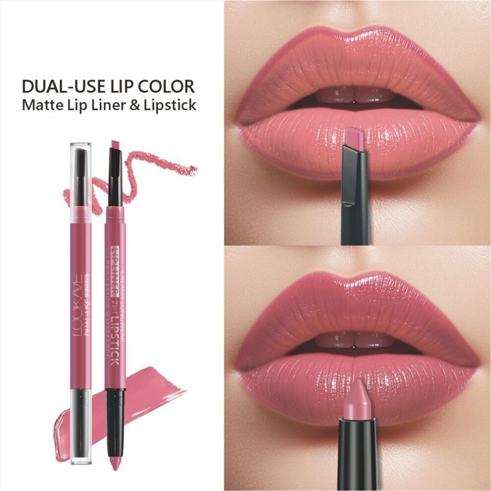 (Type#1) Lookave Double-headed Lipstick Waterproof Moisturizing Delicate And Smooth Matte-image-OPC-PKCR97R-NEW
