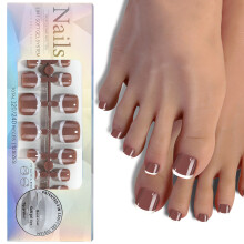 120 pezzi punte per unghie dei piedi in gel francese 12 misure 01-10 Naturale