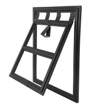 Pet Screen Door - Lockable Flap for Small Pets, Ideal for Thin Exterior Doors, Compatible with Cats, Dogs, and Pigs (Size S)