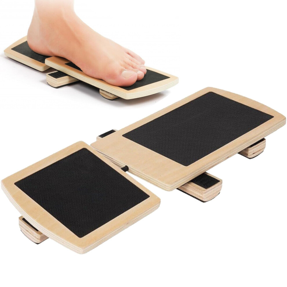 Single Foot Balance Board, Wooden Ankle Strengthener Trainer for Stability, Posture Correction, and Balance Exercises