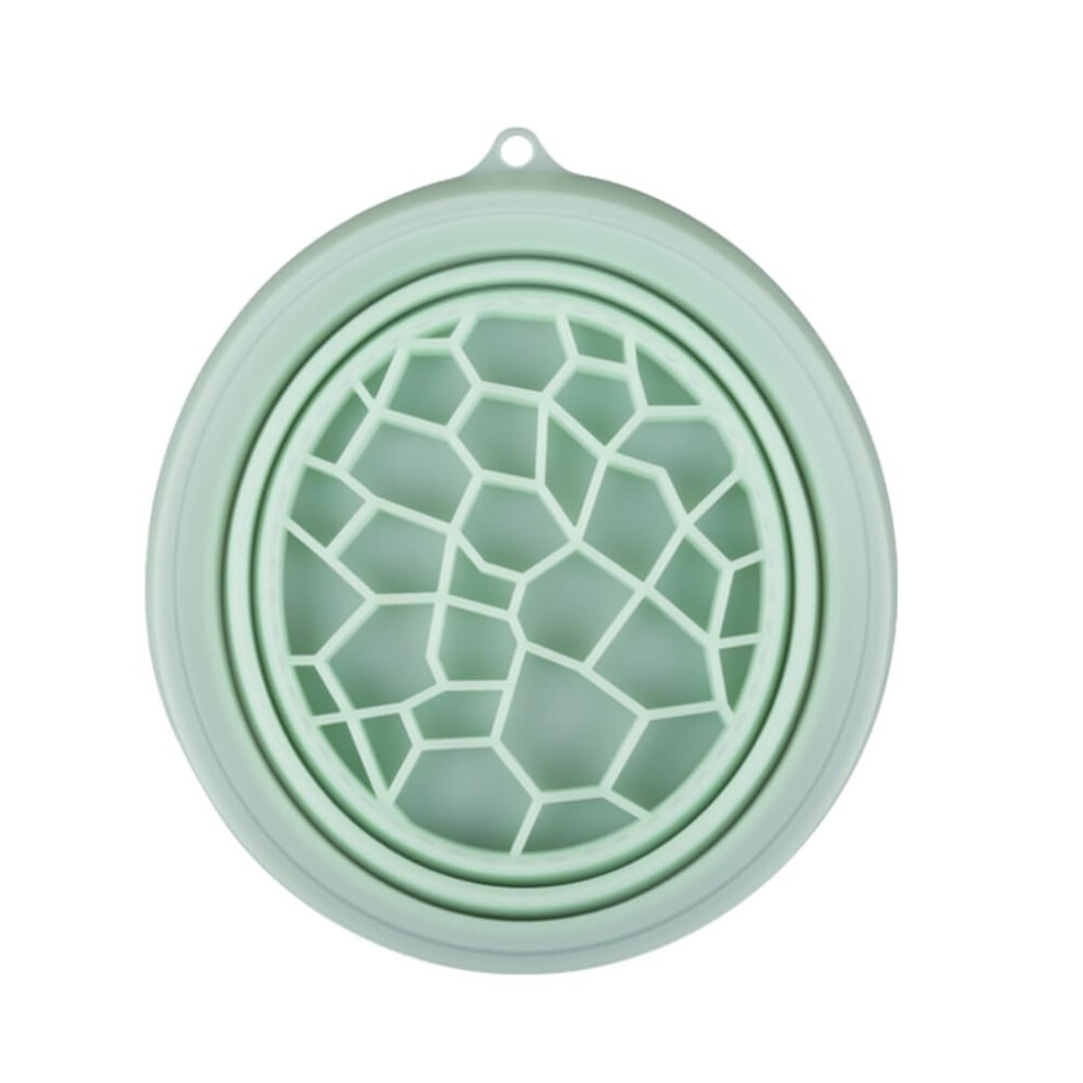 Silicone Face Ice Bath Bowl Folding Cold Plunge Basin with Built-in Ice Tray, Green, Portable Size for Skincare