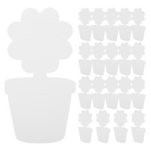 20pcs Unpainted Cardboard Flower Pot Shapes for Kids Craft