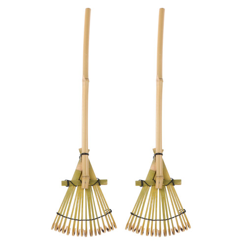 2pcs 19.6 Inch Bamboo Rake for Sand Pattern Japanese Landscaping Tool